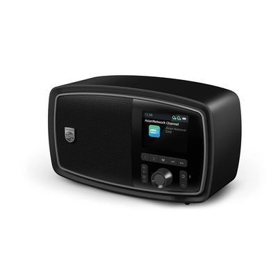 PHILIPS CENTURY RANGE - The Janet - TAV2000DB - FM- DAB+ radio - draagbaar - hoofdtelefoon aansluiting - klassiek design - 20 voorkeurszenders - modern kleurenscherm - dubbele alarmen en sleeptimer - zwart