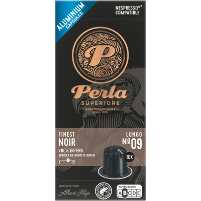 Perla Superiore Finest lungo noir capsules Nespresso compatible koffiecups 10 stuks
