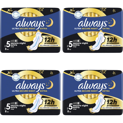 Always Maandverband Night Extra 4-pack Maandverband 4 stuks