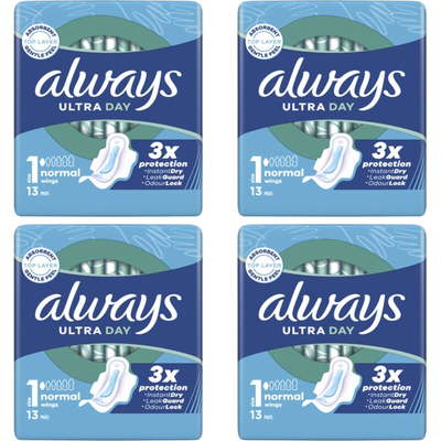 Always Maandverband Normal Wings 4-pak Maandverband 4 stuks