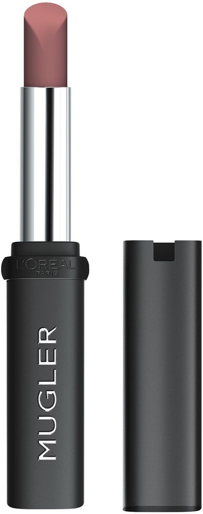 L'Oréal Paris x Mugler Power Matte Lipstick - Tot 16 uur langhoudend - Verrijkt met hyaluronzuur - Smudge-proof - Hydraterend - 01 Nude - exclusieve L'Oréal Paris x Mugler samenwerking