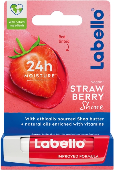 Labello Strawberry Lippenbalsem  12x 4,8 GR - Zachte verzorgde lippen