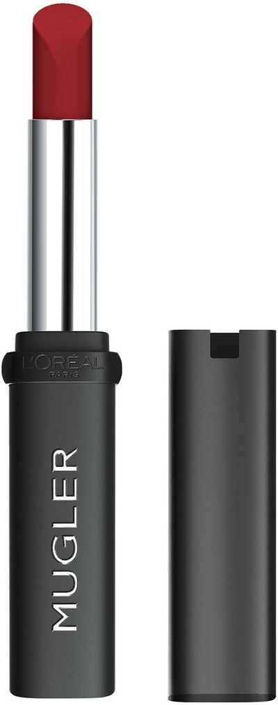 L'Oréal Paris x Mugler Power Matte Lipstick - Tot 16 uur langhoudend - Verrijkt met hyaluronzuur - Smudge-proof - Hydraterend - Red 1974 - exclusieve L'Oréal Paris x Mugler samenwerking