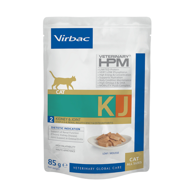 Virbac Veterinary HPM Cat Kidney & Joint KJ2 - 12 x 85 g - natvoer katten