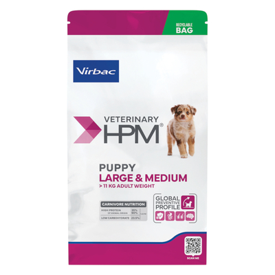 Virbac Veterinary HPM Dog Baby Large & Medium Hondenvoer - 12 kg - hondenbrokken