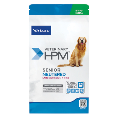 Virbac Veterinary HPM Dog Senior Neutered Large & Medium - 12 kg - hondenbrokken