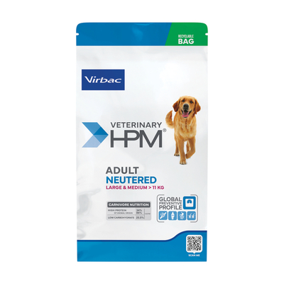 Virbac Veterinary HPM Dog Adult Neutered Large & Medium - 16 kg - hondenbrokken