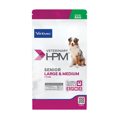 Virbac Veterinary HPM Dog Senior Large & Medium Hondenvoer - 12 kg - hondenbrokken