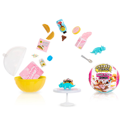 Miniverse Make It Mini Foods: Diner Series 4 - Knutselset - Miniaturen Maken - Hapjes en Drankjes - Inclusief Tafeltje