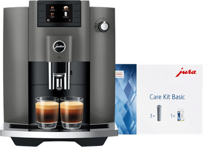 JURA E6 Dark Inox (EC) + Basis onderhoudspakket