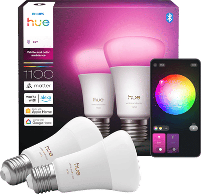 Philips Hue A67 White and Color E27 1100lm 2-pack