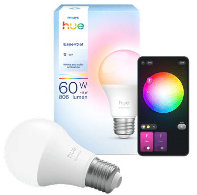 Philips Hue Essential A60 White and Color E27