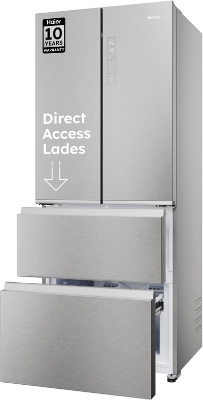 Haier HFR3718DNMM - Koel-vriescombinatie - 402L - Total No Frost - Direct Access lades - 99% Air Surround - Energieklasse D - 10 Jaar Garantie op onderdelen