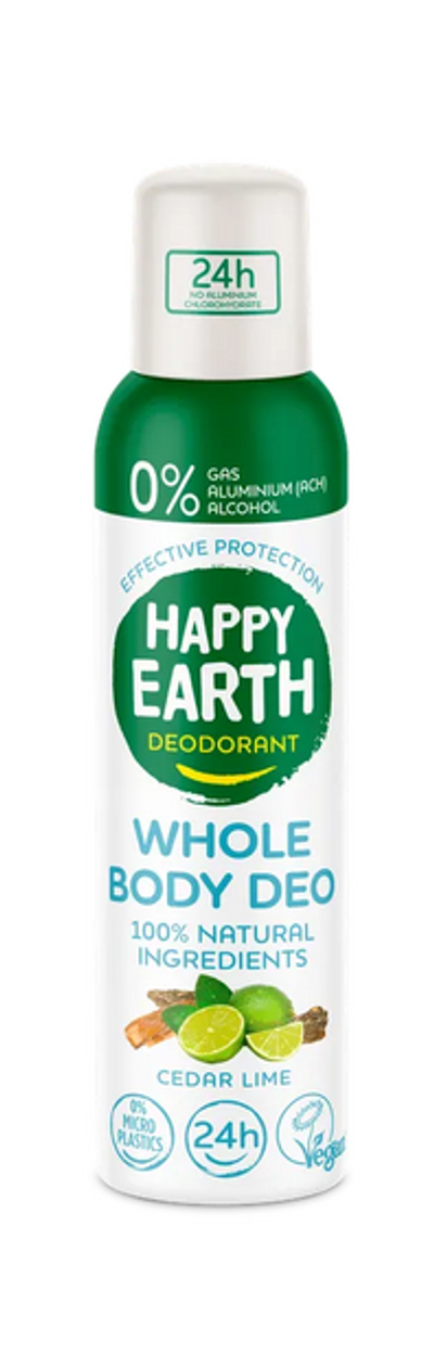 Happy Earth Deospray Cedar Lime 100 ml