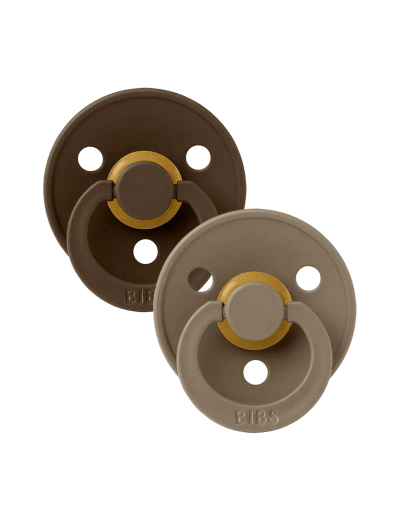 Bibs BIBS - Colour Fopspeen - Rond - Maat 1 - Mocha/Dark Oak - 2 Stuks