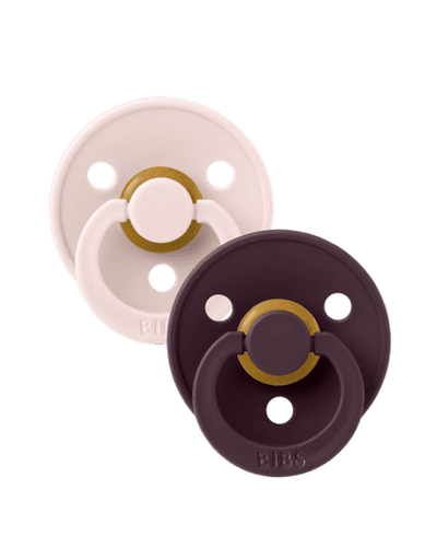 BiBs Colour Fopspeen - Rond - 2 Stuks - 6-18 Mnd - Pale Butter/Petal