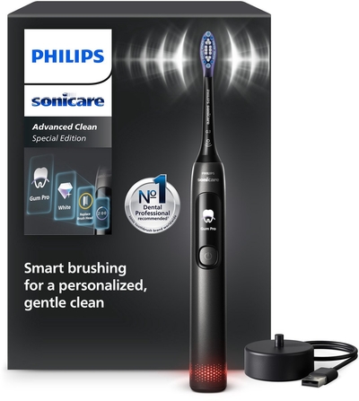 Philips Sonicare Advanced Clean Special Edition - Elektrische tandenborstel - Kleurendisplay - Zwart - HX3792/11