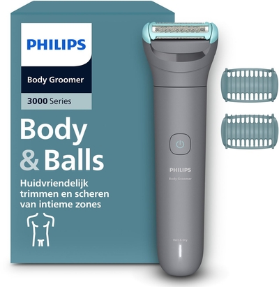 Philips Series 3000 Bodygroomer mannen - Body Trimmer - 2 extra Trimkammen - BG3480/15