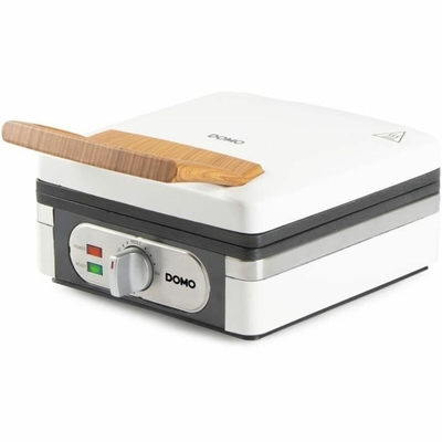 DOMO DO9274W Wafelijzer – XL wafels 4x7 - Belgische Wafels – PFAS-vrij – 1400W – Powder White