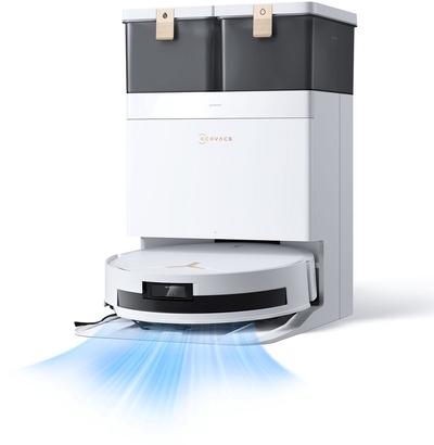 ECOVACS - DEEBOT T50 Max Pro Omni Gen 2 - Stofzuig- en dweilrobot - 18.500 Pa zuigkracht- Zelfreinigende Robotstofzuiger met Warmwater – Dweilsysteem - Automatisch Leegstation - Geschikt voor dierenharen