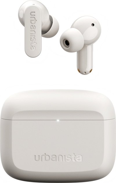 Urbanista Palo Alto ANC Draadloze Oordopjes – Adaptive Noise Cancelling – Tot 45 Uur Speeltijd – Bluetooth Multipoint – Wit