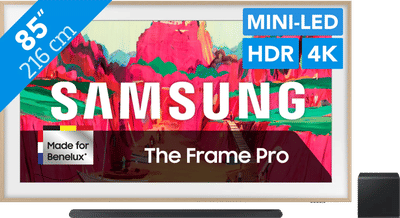 Samsung 85" The Frame Pro LS03FW (2025) + Samsung HW-S800D Zwart (2024)