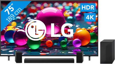 LG 75" Smart UA75 4K (2025) + LG DS60TR