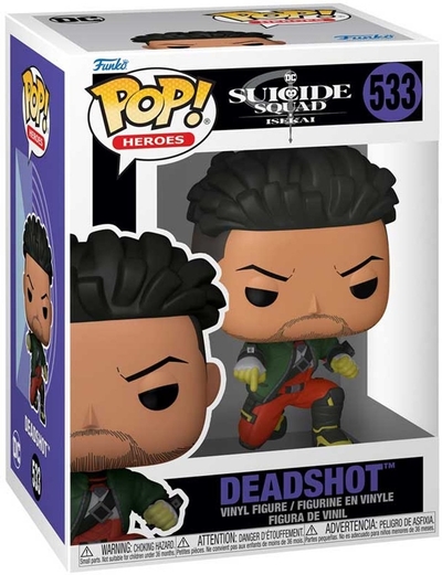 Funko POP Animation DC Suicide Squad Isekai Deadshot vinyl figuur.