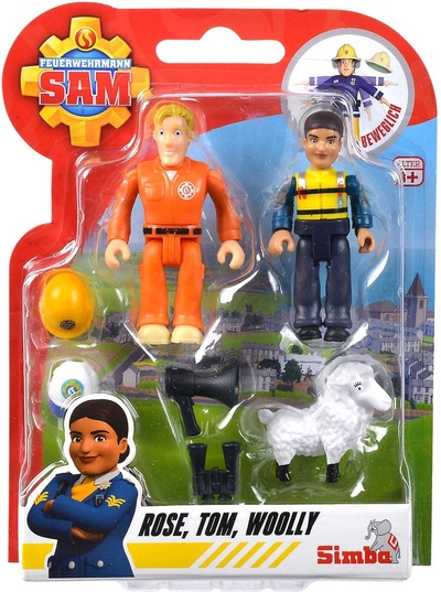 Simba Brandweerman Sam speelfiguren - Sam, Steele, Radar - speelgoedset.