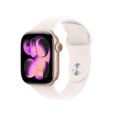 Apple Watch Series 11&nbsp;GPS + Cellular - 42mm Aluminium Case - Light Blush Sport Band M/L Smartwatch Rose Gold