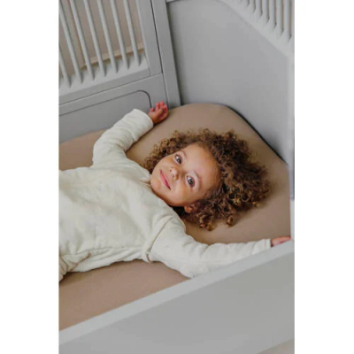 Meyco gevoerde winter baby slaapzak met afristbare mouwen Clouds - natural