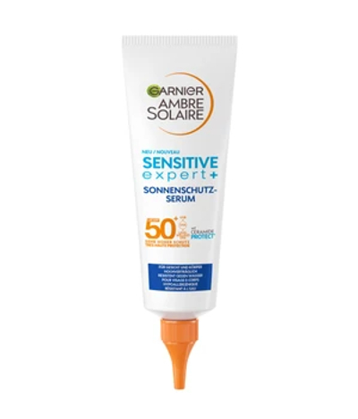 GARNIER AMBRE SOLAIRE Sensitive expert+ Sonnenschutz-Serum LSF 50+ Zonnebrandcrème 125 ml
