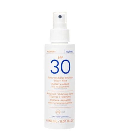 KORRES Yoghurt Sonnenspray-Emulsion für Gesicht & Körper SPF30 Zonnemelk 150 ml