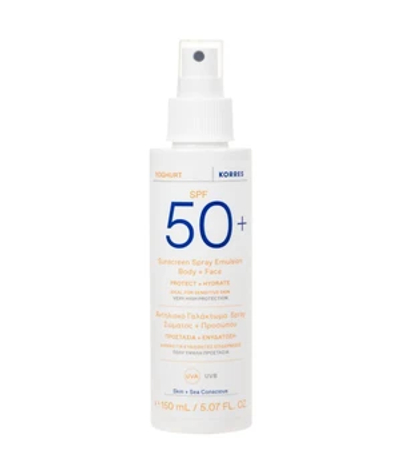 KORRES Yoghurt Sonnenspray-Emulsion für Gesicht & Körper SPF50+ Zonnemelk 150 ml