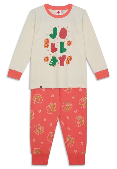LEGO Kerstpyjama voor kinderen - gebroken wit