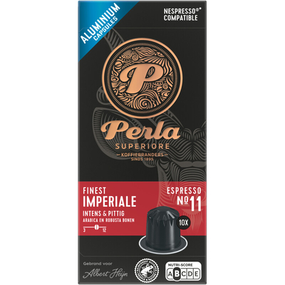 Perla Superiore finest espresso palermo capsules Nespresso compatible koffiecups 10 stuks
