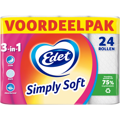 Edet 2-laags toiletpapier - 24 rollen
