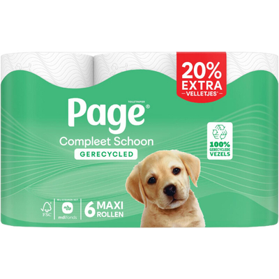 Page Compleet Schoon 2-laags & 5-laags toiletpapier - 6 rollen