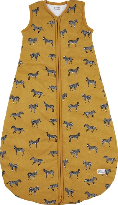 Meyco Baby Zebra Animal baby slaapzak rond gevoerd - honey gold - 62cm - 2.5 TOG