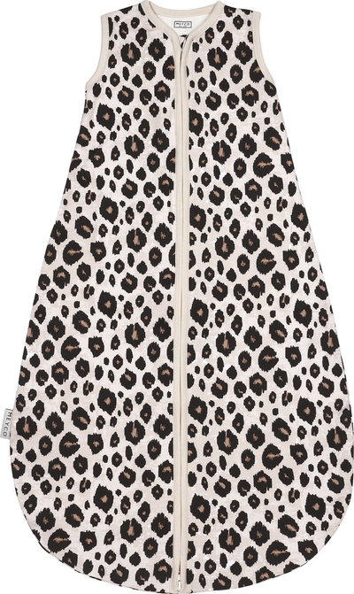 Meyco Baby Leopard baby zomerslaapzak rond - sand melange - 74cm - 0.5 TOG