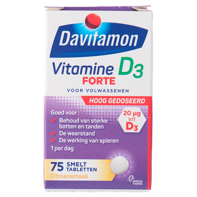 Davitamon Vitamine D smelttabletten forte 75 st