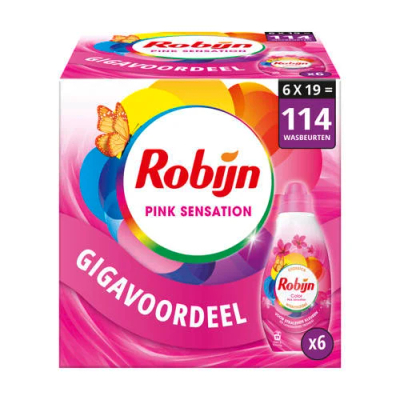 Robijn Pink Sensation Vloeibaar wasmiddel gekleurde was - 114 wasbeurten