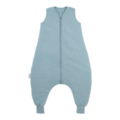 Meyco pre-washed hydrofiele winter slaapoverall jumper jeans blue Babyslaapzak Blauw 104