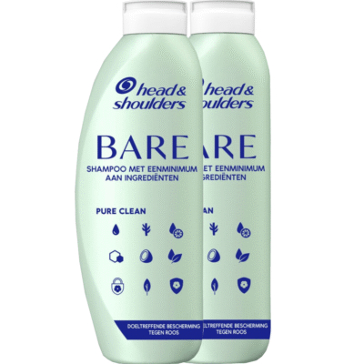 Head & Shoulders Shampoo Bare Pure Clean – Anti Roos 2×400 ml – Voordeelverpakking!