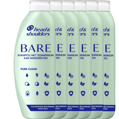 Head & Shoulders Shampoo Bare Pure Clean – Anti Roos 6×400 ml – Voordeelverpakking!