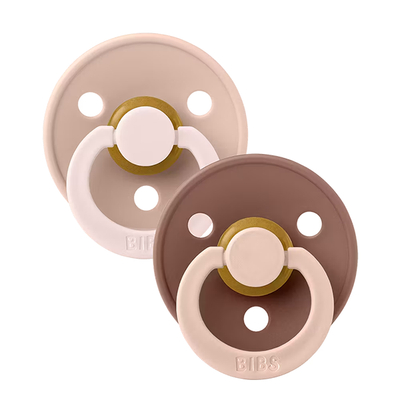 BiBs Studio Fusion Fopspeen - Rond - 2 Stuks - 6-18 Mnd - Blush/Woodchuck