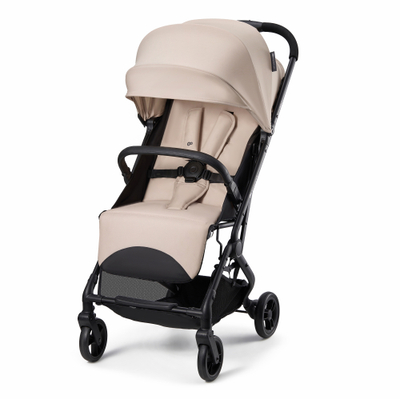 Kinderkraft INDY 3 Buggy – Voor Pasgeborenen tot 15 kg – Compact en Eénhandig Inklapbaar, Verstelbare Rugleuning en Voetensteun – Beige