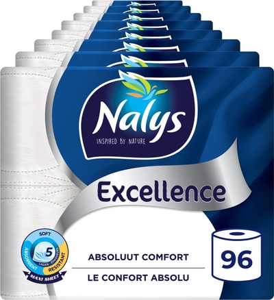 Nalys Excellence 5-laags toiletpapier - 96 rollen