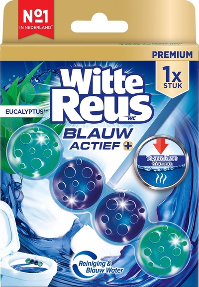 Witte Reus Blauw Actief Eucalyptus Toiletblok 50g - WC blokjes  - 10 stuks