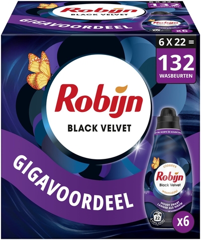 Robijn Black Velvet Vloeibaar wasmiddel zwarte was - 132 wasbeurten